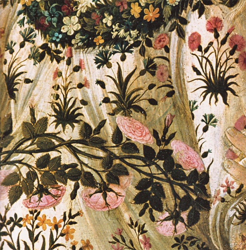 le rose nella Primavera di Botticelli