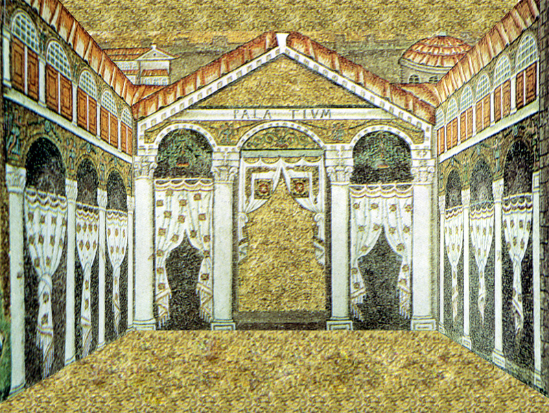 mosaico bizantino tridimensionale