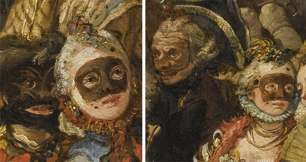 dettagli del dipinto di Tiepolo